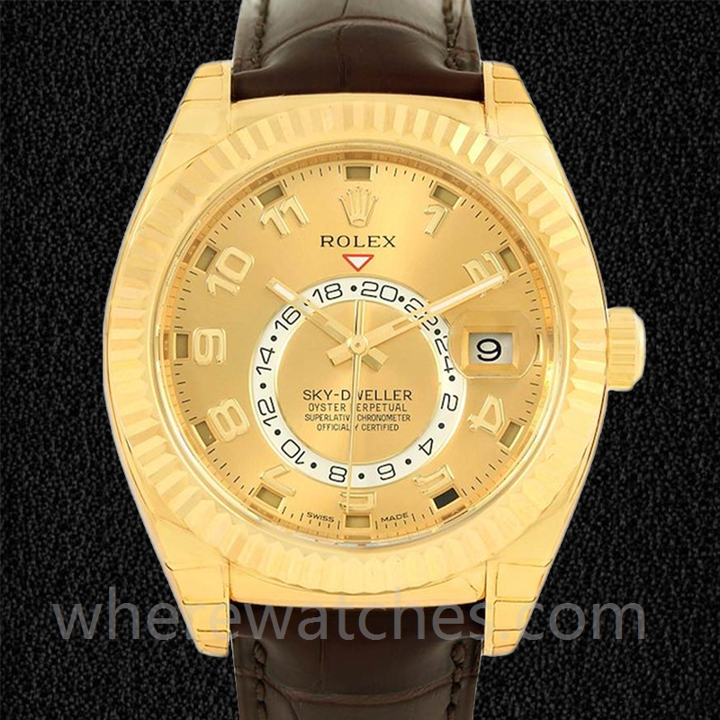 Rolex Sky-dweller 326138 41mm Pour des hommes Bracelet en cuir