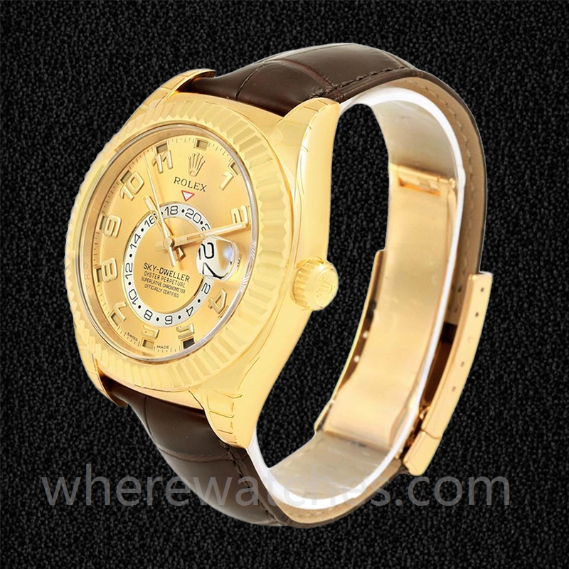Rolex Sky-dweller 326138 41mm Pour des hommes Bracelet en cuir – Image 3