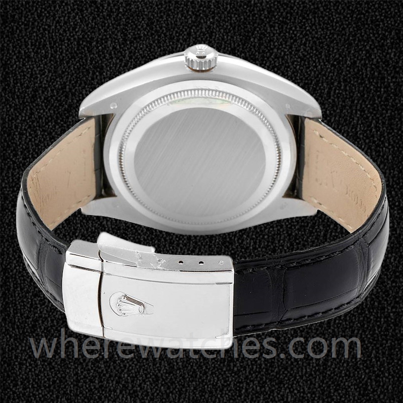 Rolex Sky-dweller 41mm 326139BKAL Pour des hommes Bracelet en cuir Cadran noir – Image 4