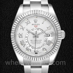 Rolex Sky-dweller 41mm Pour des hommes 326939-72419 Bracelet Huître Cadran argenté