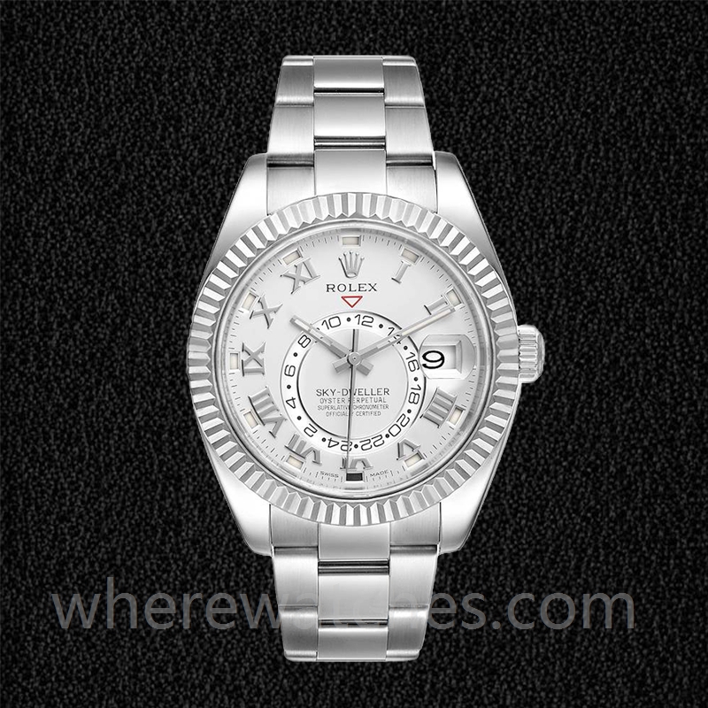 Rolex Sky-dweller 41mm Pour des hommes 326939-72419 Bracelet Huître Cadran argenté – Image 2