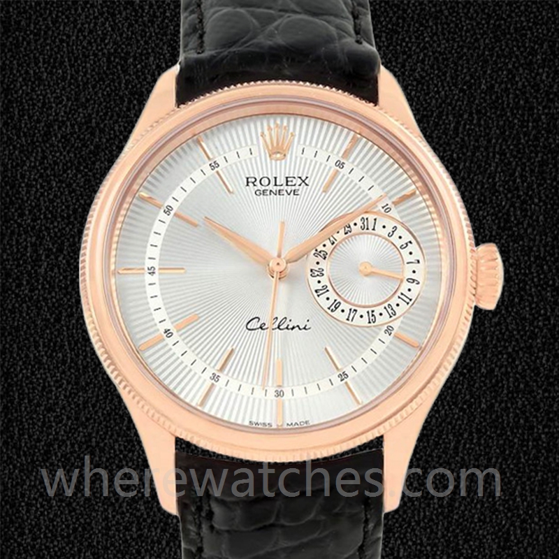 Rolex Cellini 39mm m50515-0009 Pour des hommes Doré rose Regardez