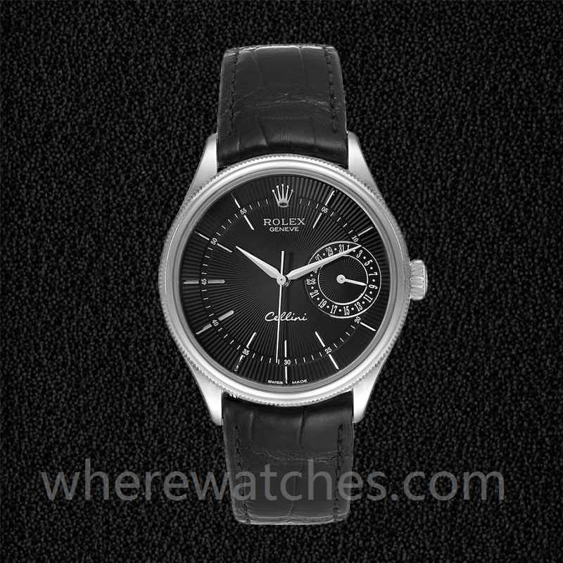 Rolex Cellini 39mm m50519-0007 Pour des hommes Regardez Bracelet en cuir – Image 2