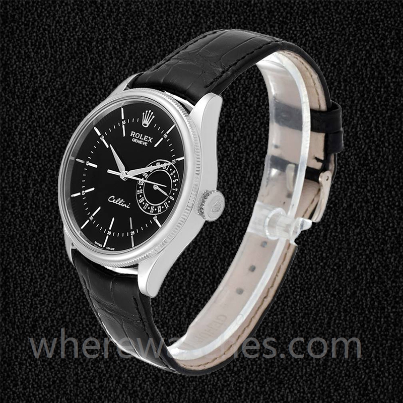Rolex Cellini 39mm m50519-0007 Pour des hommes Regardez Bracelet en cuir – Image 3