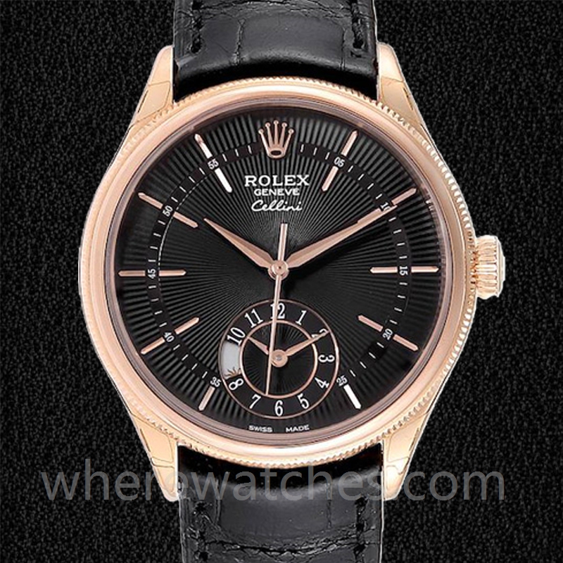 Rolex Cellini 39mm m50525-0011 Pour des hommes Cadran noir