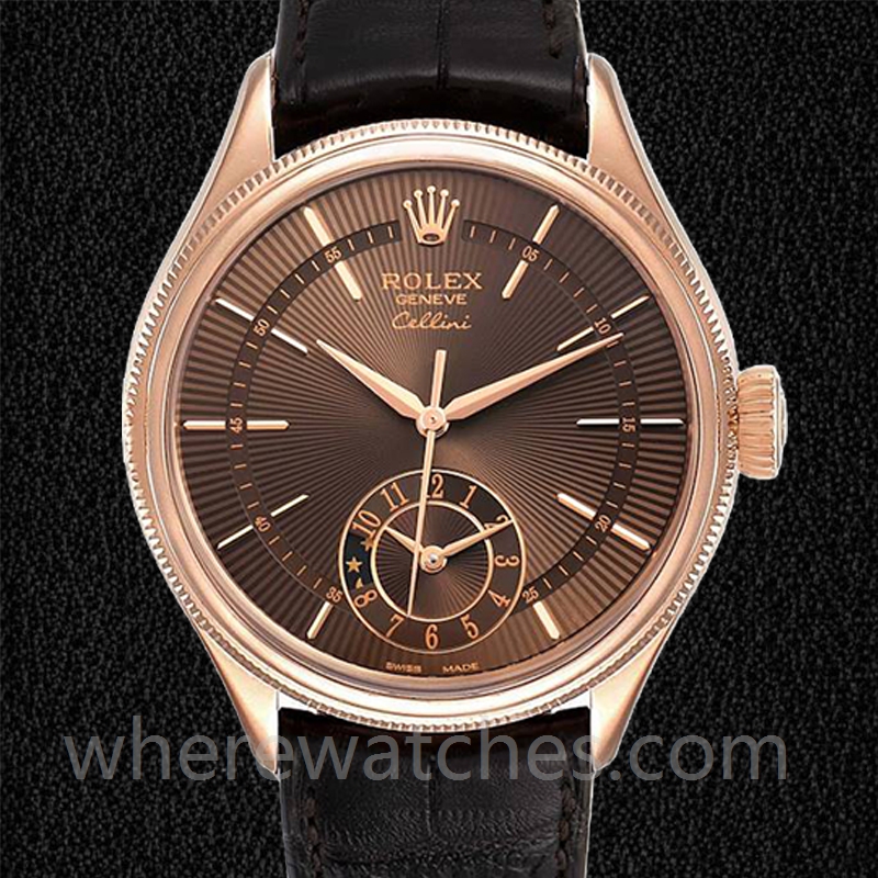 Rolex Cellini 39mm m50525-0016 Pour des hommes Cadran marron