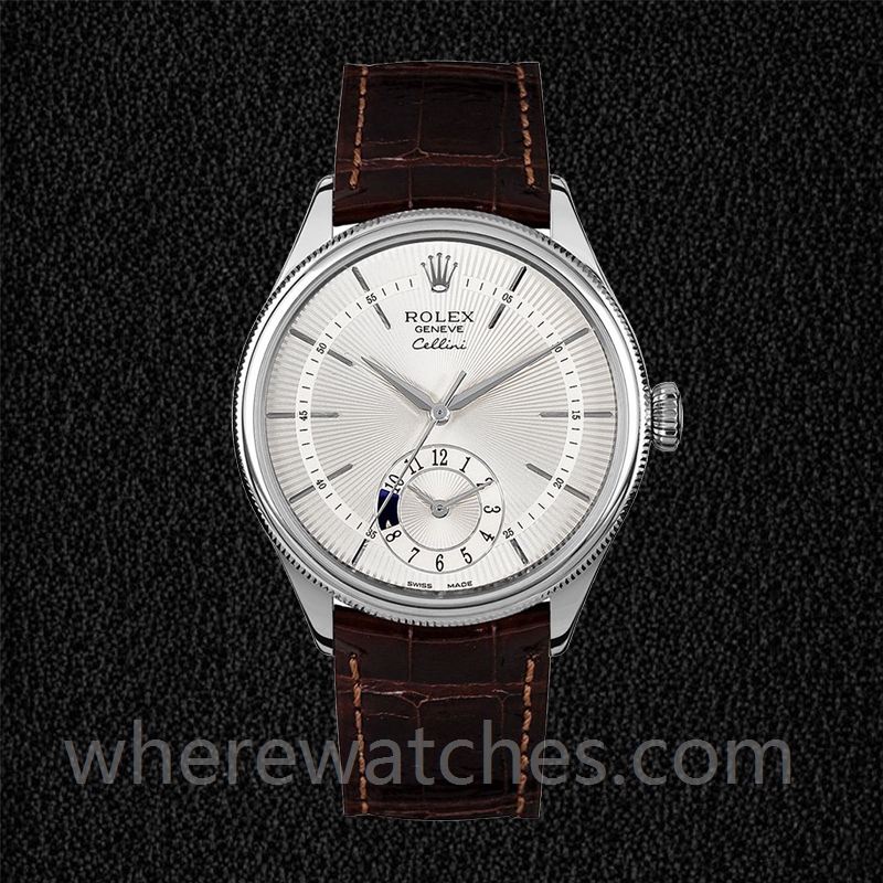 Rolex Cellini m50529-0006 Pour des hommes 39mm Bracelet en cuir – Image 5