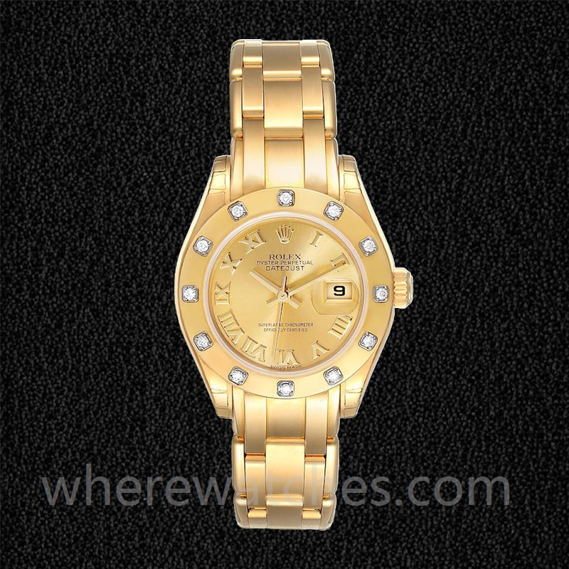 Rolex Pearlmaster 29mm Dames 80318 Cadran Champagne – Image 2