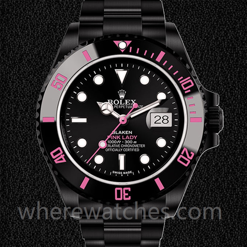 Rolex Submariner PINKLADY Pour des hommes 40mm Bracelet Huître Automatique