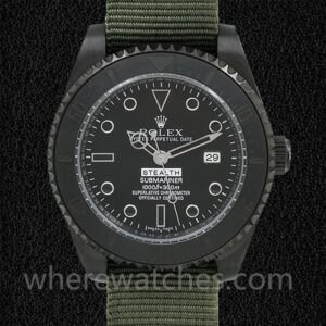 Rolex Submariner Stealth Pour des hommes 40mm Ton noir Cadran noir