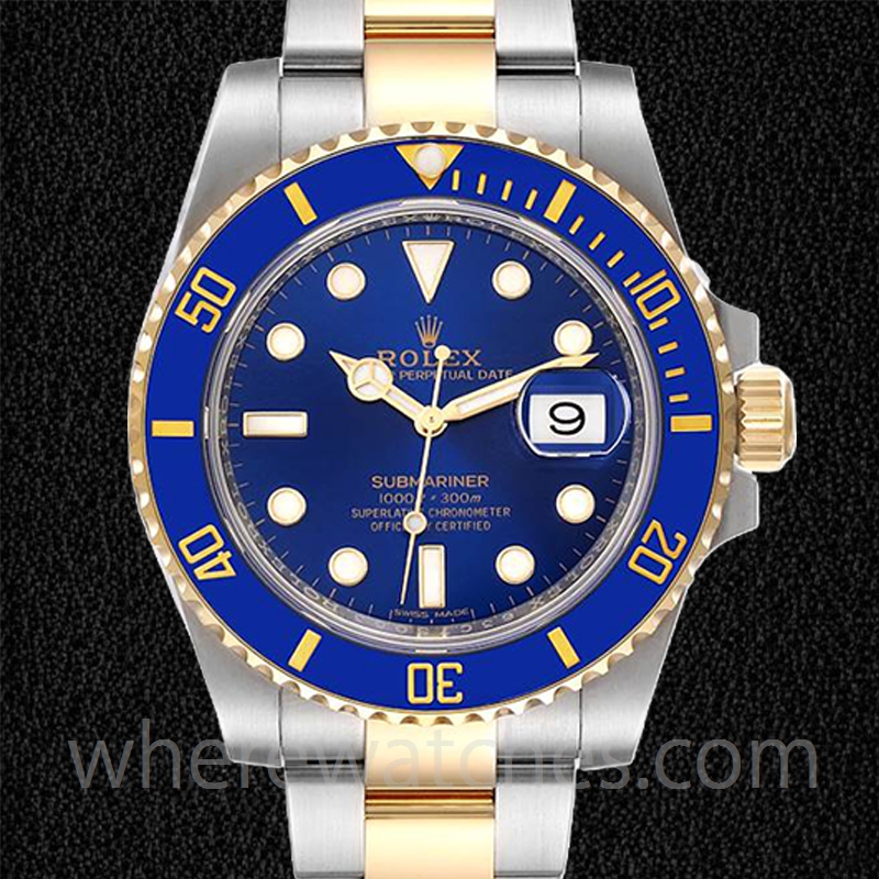 Rolex Submariner Pour Des Hommes 116613LB-97203 40mm Cadran Bleu Argenté