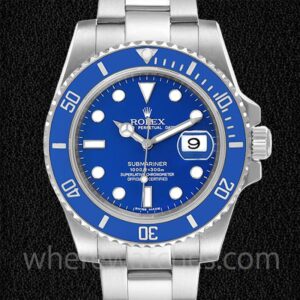 Rolex Submariner Pour Des Hommes 116619LB-97209 40mm Cadran Bleu