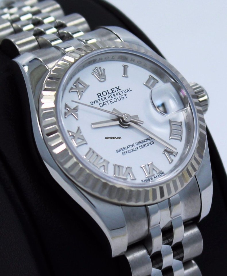Rolex Datejust 179174 Lunette en or blanc 18 carats Cadran romain Jubilee Lady