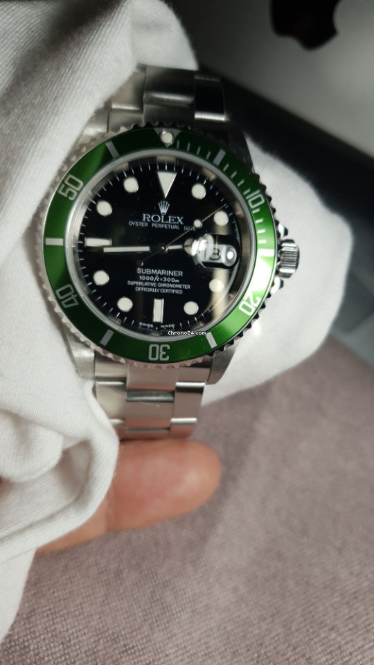 Fausse montre Rolex Submariner Green Bezel Anniversary Fat Four Y 9 -2003