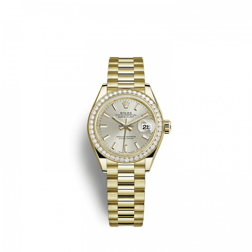 Réplique montre femme suisse Rolex Lady-datejust 28 28 mm or jaune 18 carats 279138rbr-0005