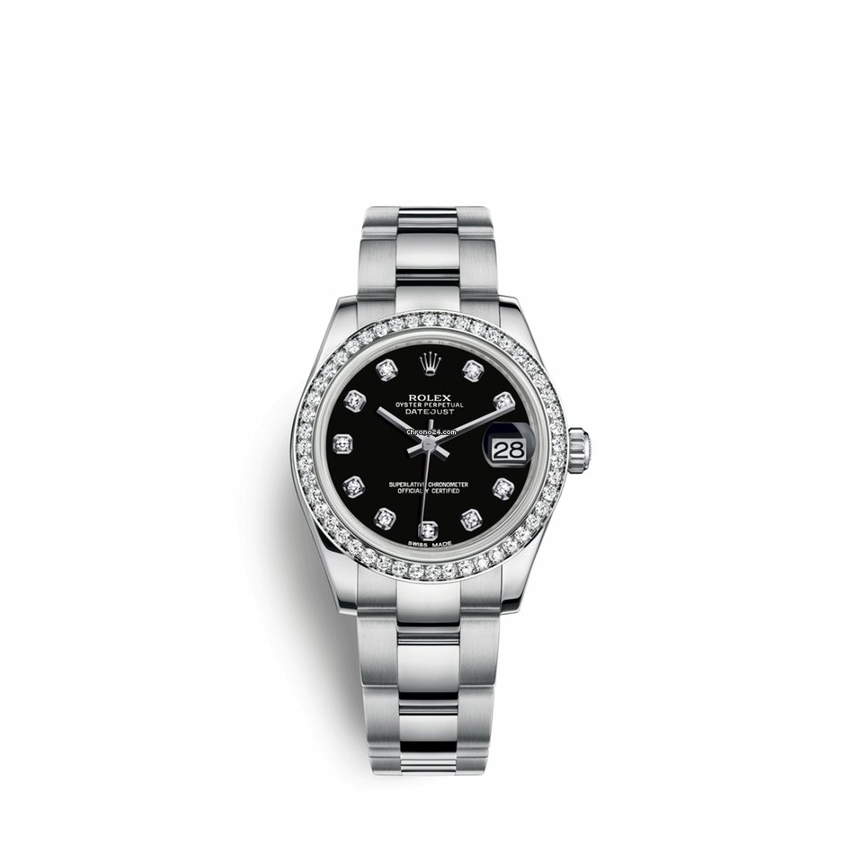 Rolex Datejust 31 31 mm montre de luxe pour femme en acier inoxydable et or blanc 18 carats 178384-0042