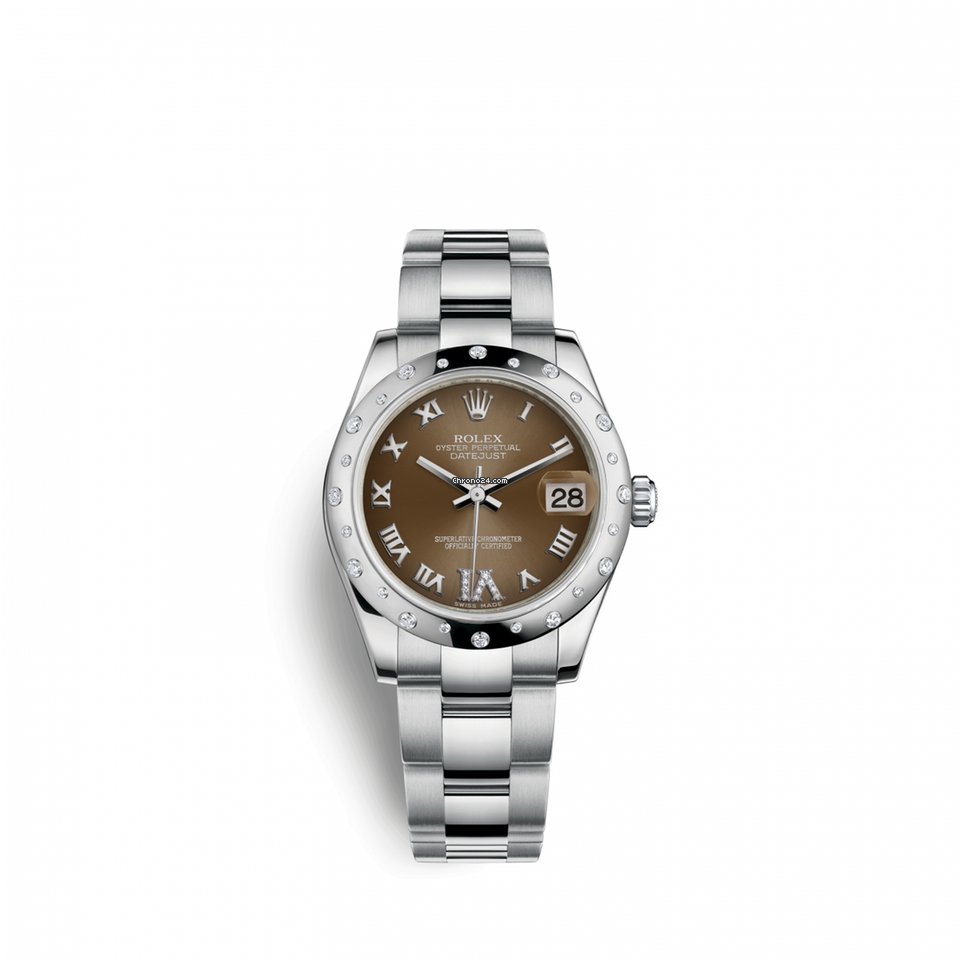 Acheter une contrefaçon Rolex Datejust 31 31 mm Montre femme en acier inoxydable et or blanc 18 carats 178344-0017
