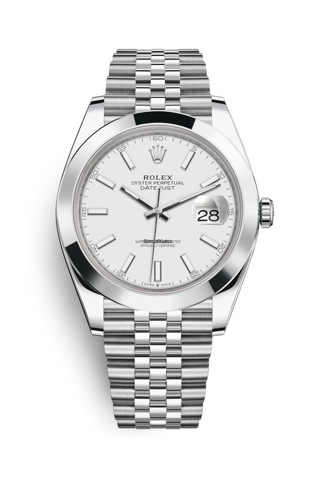 Réplique Rolex Datejust Suisse 41mm Cadran Blanc En Acier Inoxydable Avec Bracelet Jubilee