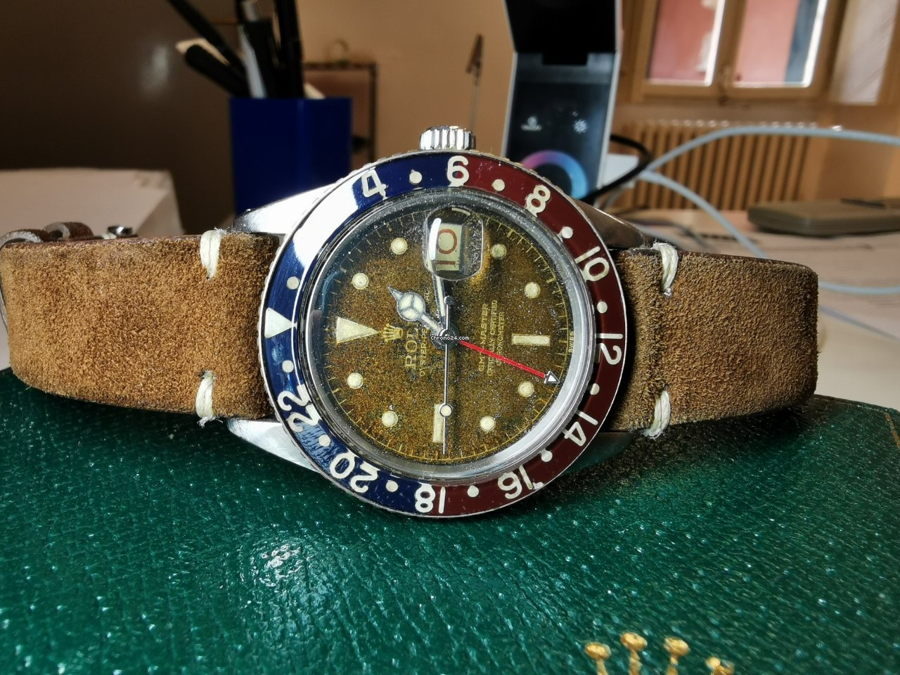 Réplique de luxe Rolex Gmt-master - 6542 - Cadran marron mat - 1958 - B & p
