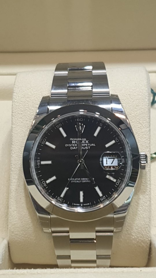 Acheter une fausse Rolex Datejust 41 Black Oyster Dial