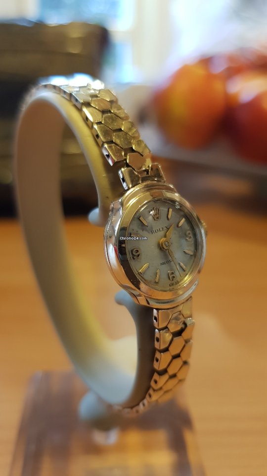 Réplique Suisse Rolex Precision Vintage Or Massif 9k Dames