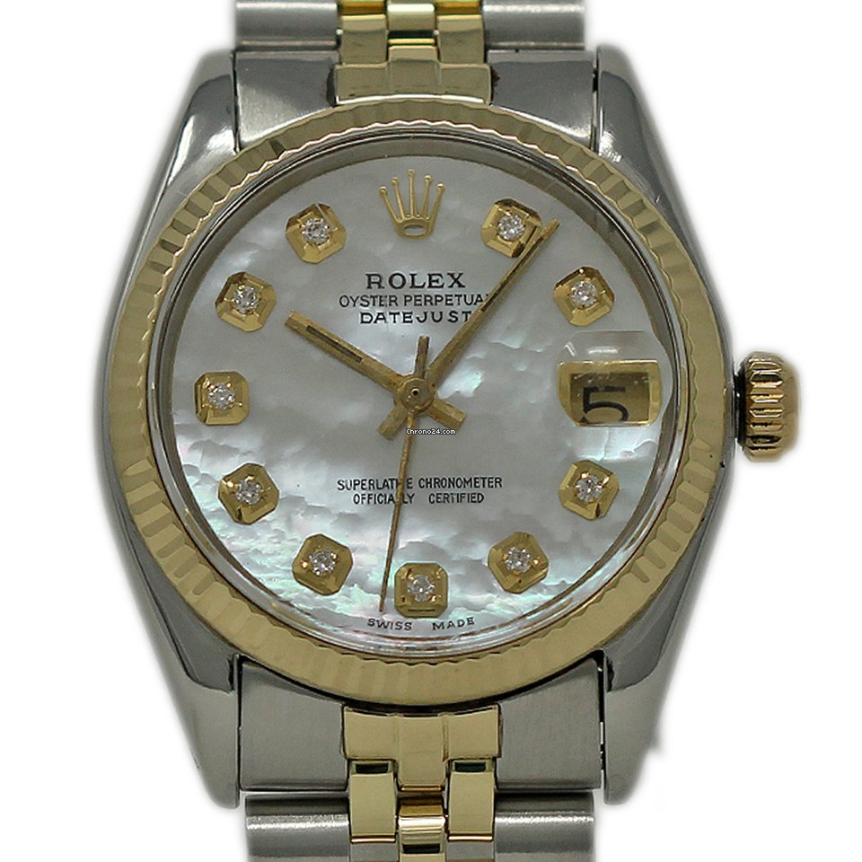 Réplique de luxe Rolex Datejust 31mm Acier Or Automatique Nacre Diamant 1yearwty # i2270
