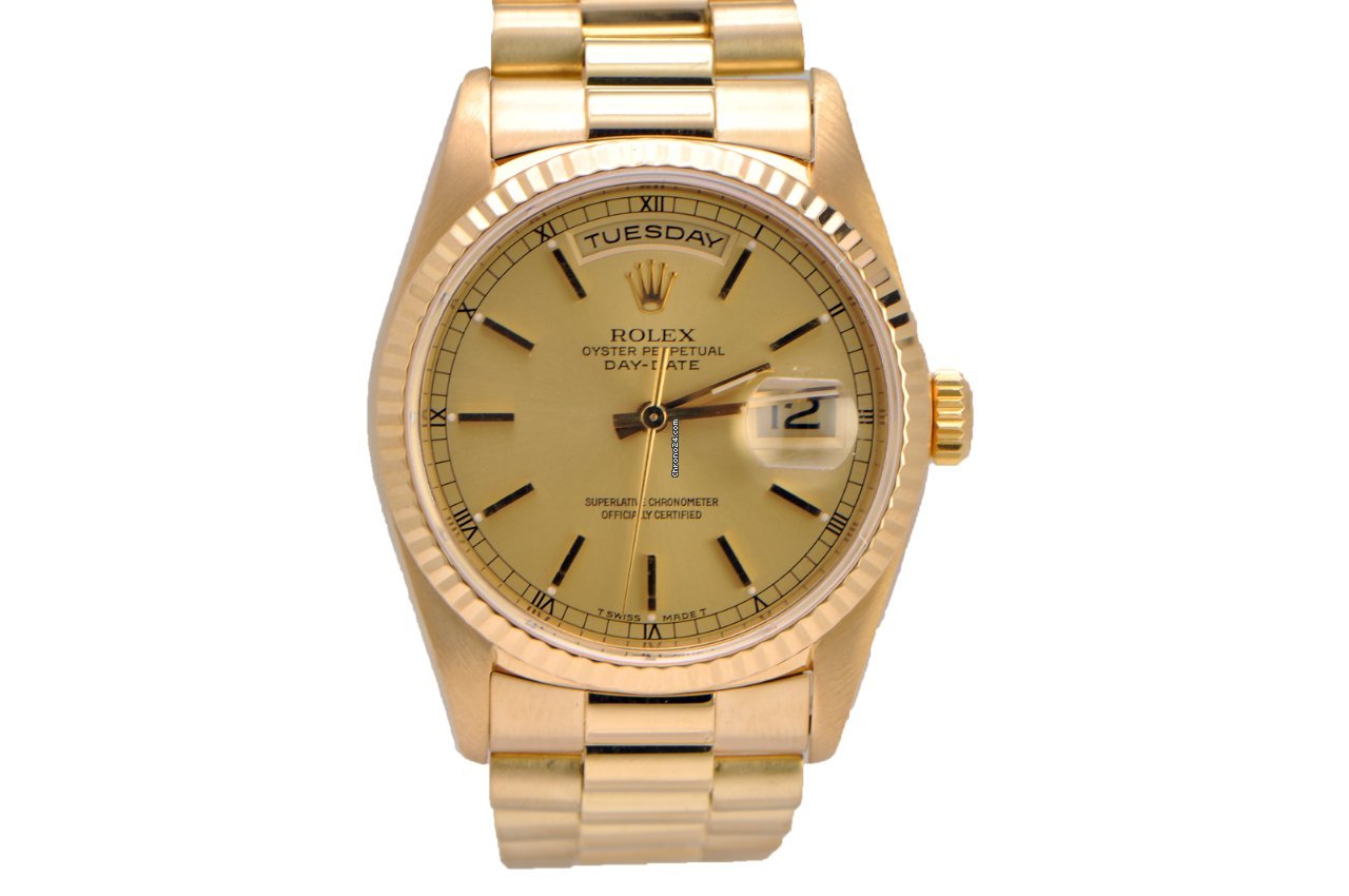 Réplique suisse Rolex Presidential Day-date Or jaune 18 carats 18238