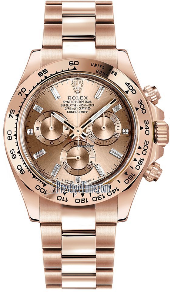 Meilleure Réplique Rolex Cosmograph Daytona Everose Or 116505 Index Baguette Rose