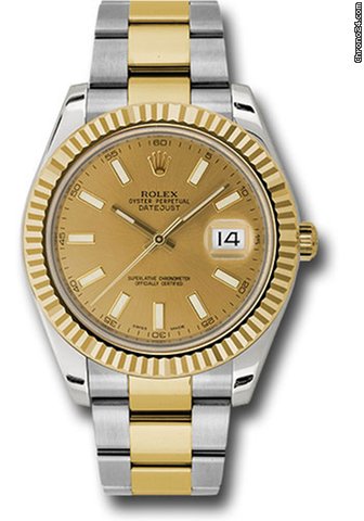 Réplique de luxe Rolex 116333 Chio Datejust2 bicolore or et acier