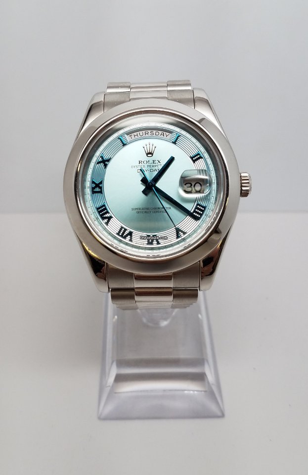 Réplique de luxe Rolex Day-date Ii 41mm Président Platine 218206 Iblblrp