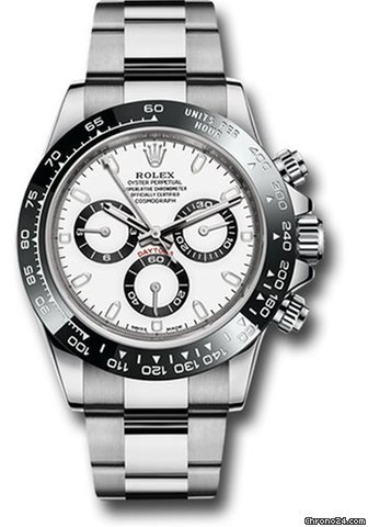 Réplique Pas Cher Rolex Daytona Cadran Blanc Lunette En Céramique