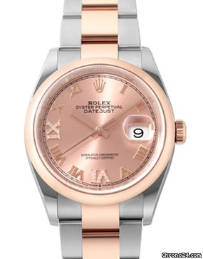 Réplique suisse Rolex Datejust réf. 126201- Rose R? Misch Ix Diamant Zb / bande d'huître