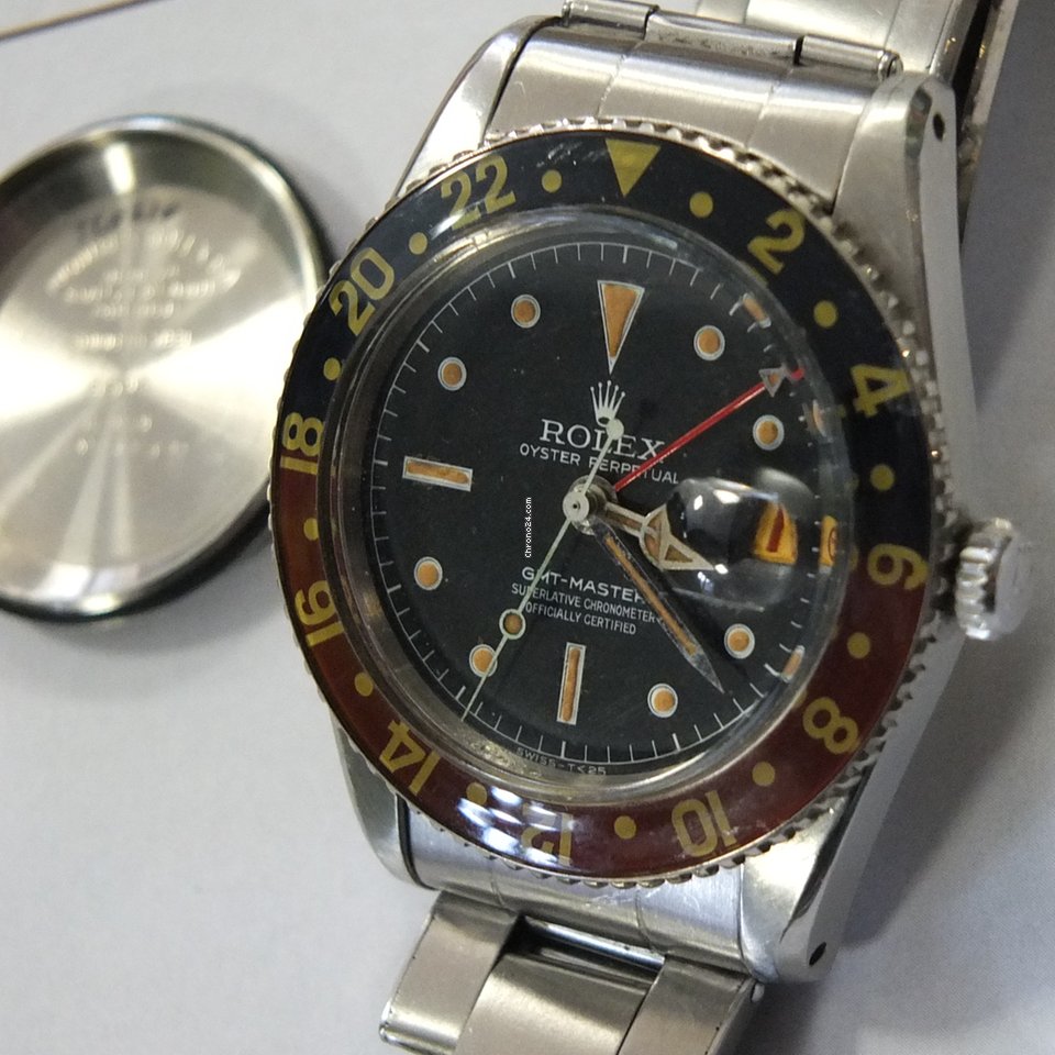 Réplique pas cher Rolex 6542 Gmt-master "Pussy Galore" Bakalite Aus 1958