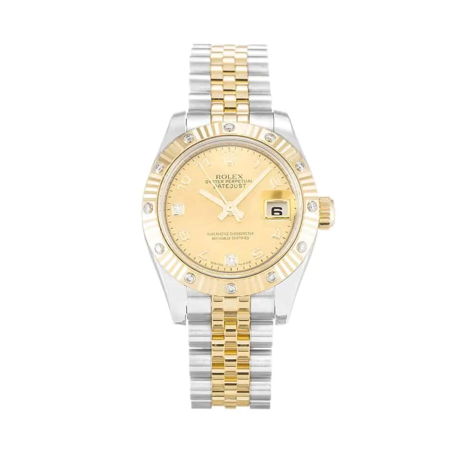 Réplique Suisse Rolex Datejust 179313 cadran champagne avec diamants