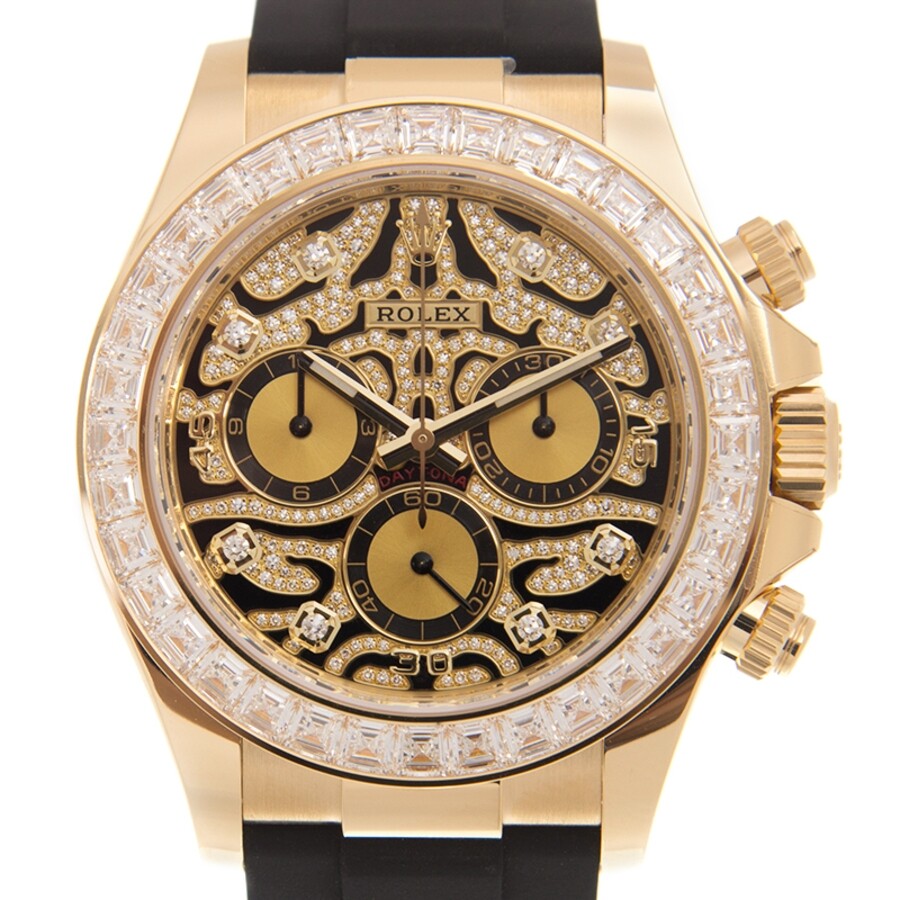 Réplique de luxe Rolex Cosmograph Daytona Eye Of The Tiger Chronographe Automatique Chronomètre Diamant Montre Homme 116588tbr-0003