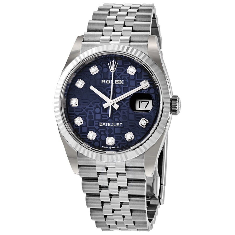 Réplique Rolex Datejust 36 Blue Jubilee Diamond Dial Ladies Watch 126234bljdj