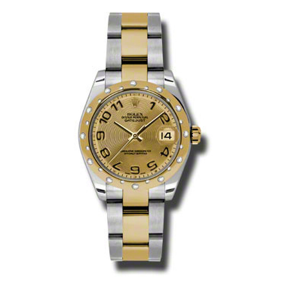 Réplique Pas Cher Rolex Datejust Lady 31 Cadran Champagne En Acier Inoxydable Et Bracelet Oyster En Or Jaune 18K Montre Automatique 178343ccao