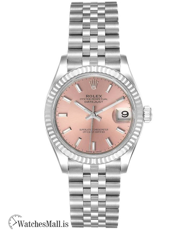 Réplique de qualité Rolex Datejust 278274 Boîtier Oyster en acier inoxydable 31 mm Cadran rose Montre pour femme
