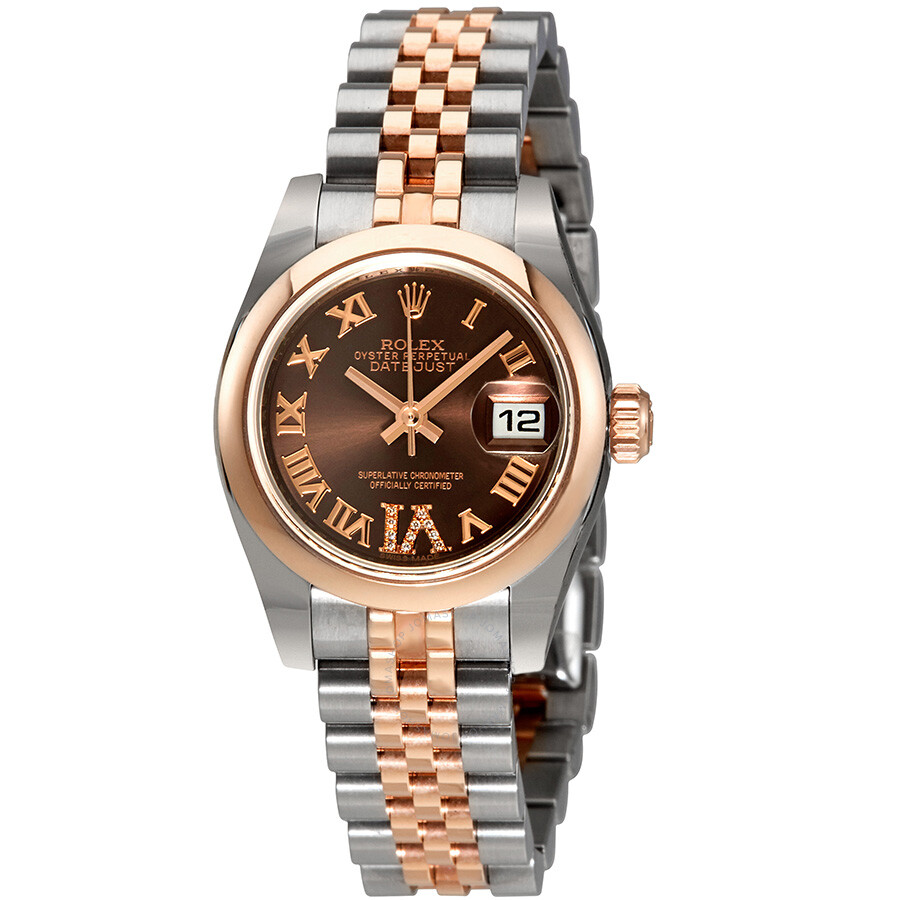 Faux Rolex Lady Datejust Chocolate Diamond Dial Montre automatique 179161chrdj Watch