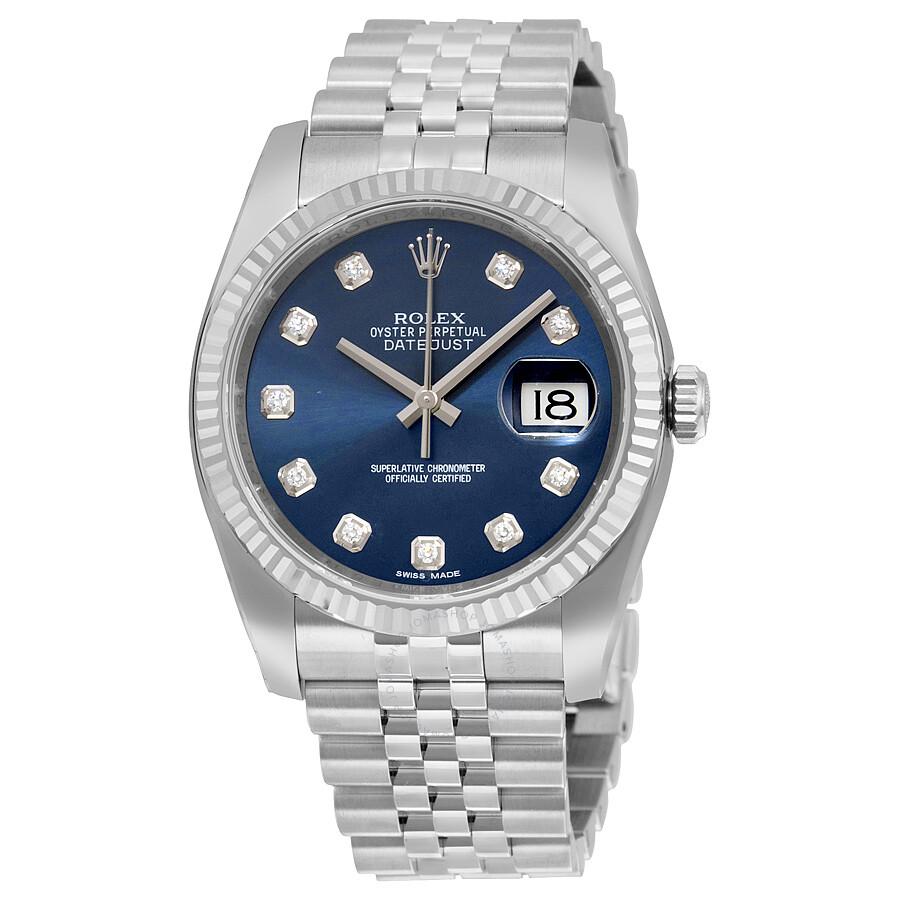 Réplique Qualité Mens Watch Automatique Rolex Oyster Perpetual 36mm Cadran Bleu Acier Inoxydable Automatique Jubilee Bracelet 116234bldj