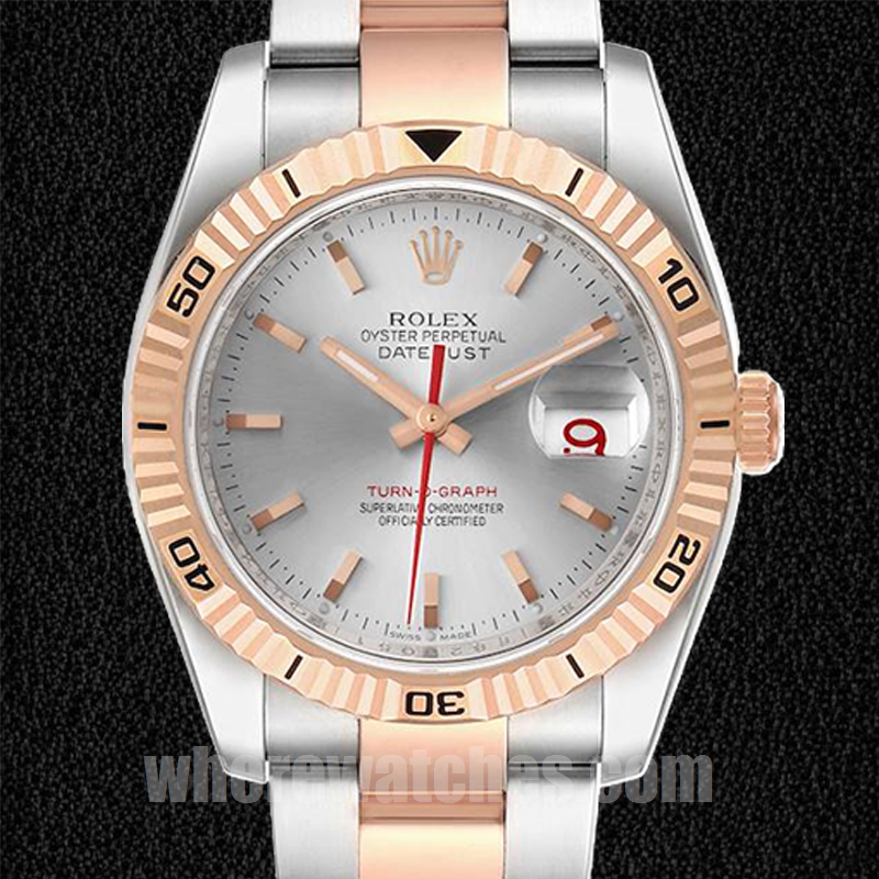 Rolex Datejust Turn-o-graph Pour des hommes 116261 36mm Regardez Cadran argenté