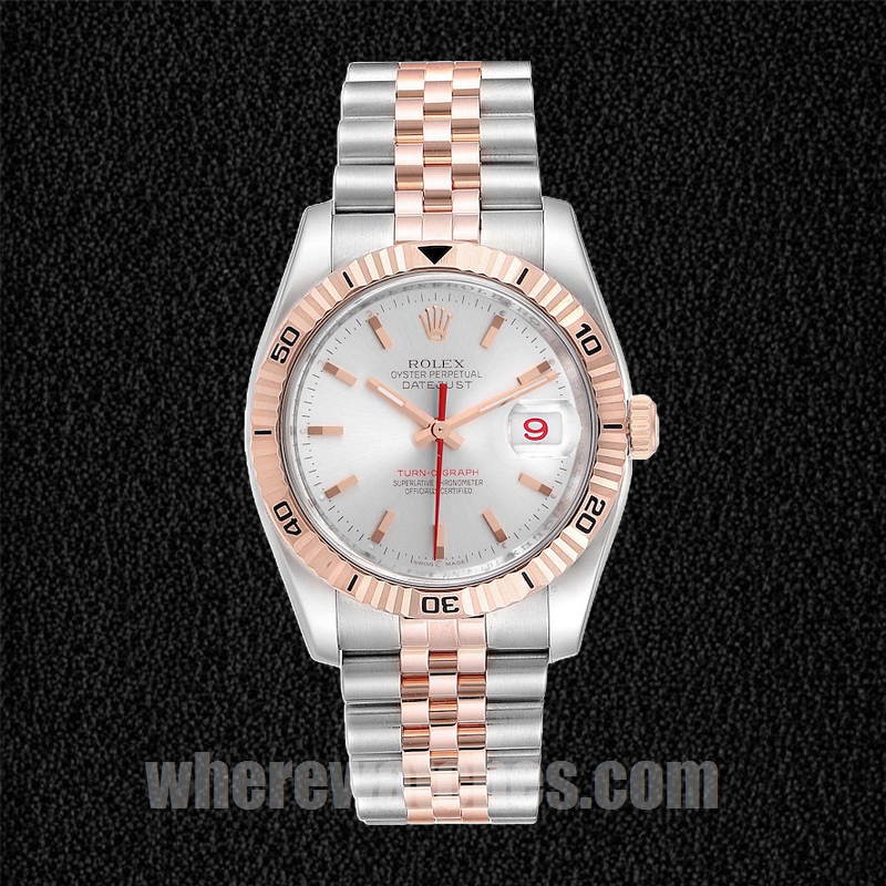 Rolex Datejust Turn-o-graph Pour des hommes 116261 36mm Regardez Cadran argenté – Image 5