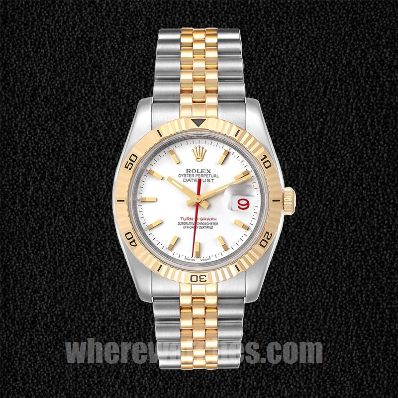 Rolex Datejust Turn-o-graph 36mm Pour des hommes 116263 Cadran blanc – Image 5