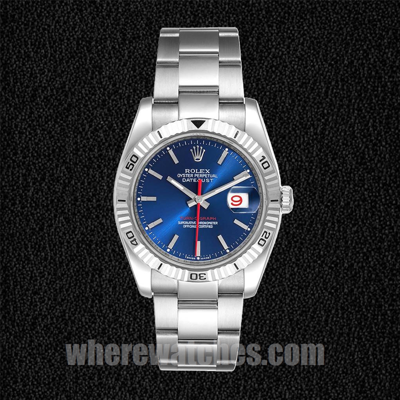 Rolex Datejust Turn-o-graph Pour des hommes 36mm 116264 Regardez Cadran bleu – Image 2