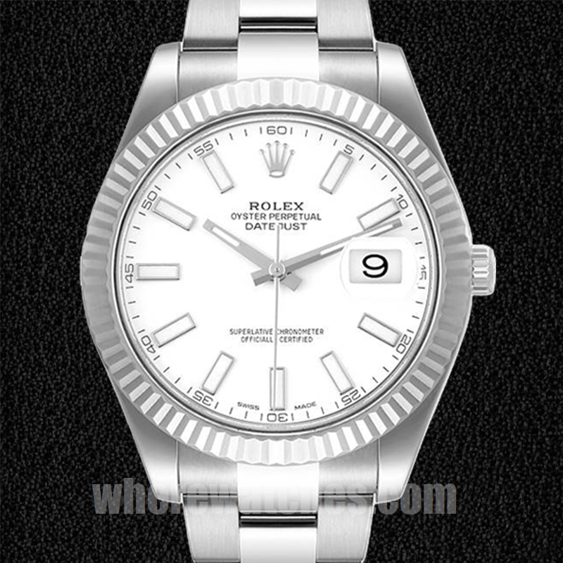 Rolex Datejust 41mm 116334 Pour des hommes Cadran blanc