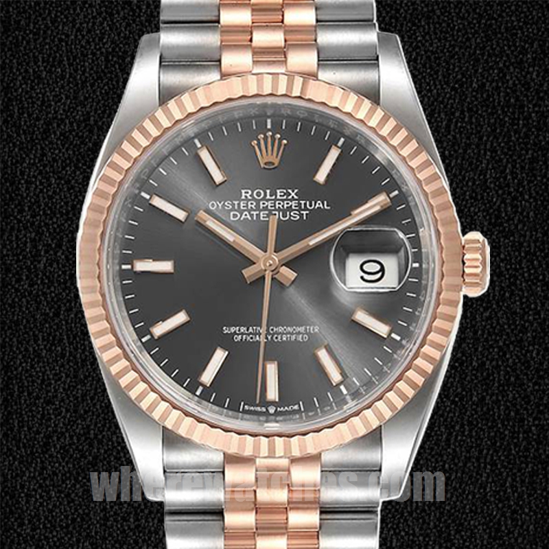 Rolex Datejust 36mm Pour des hommes m126231-0013 Cadran gris Argenté