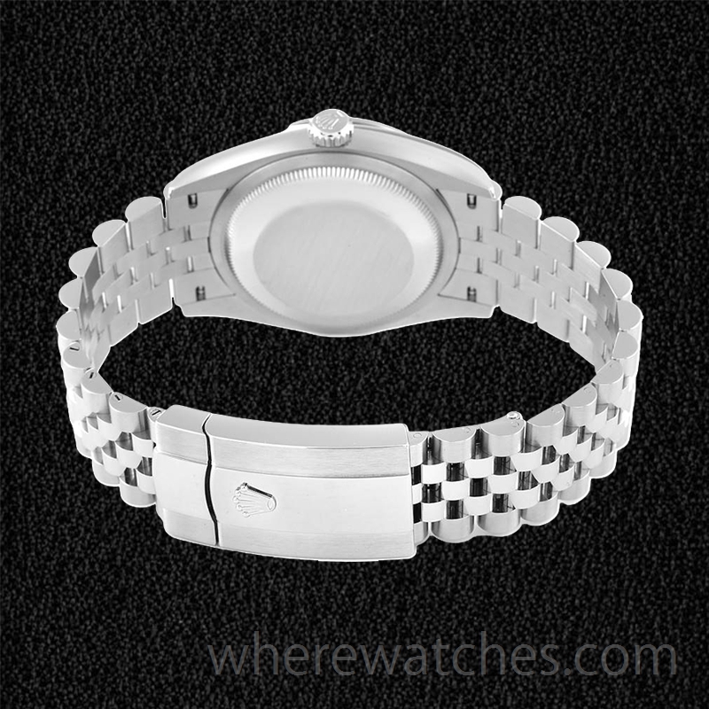 Rolex Datejust 126234 41mm Pour des hommes Cadran noir motif palmier Argenté – Image 4