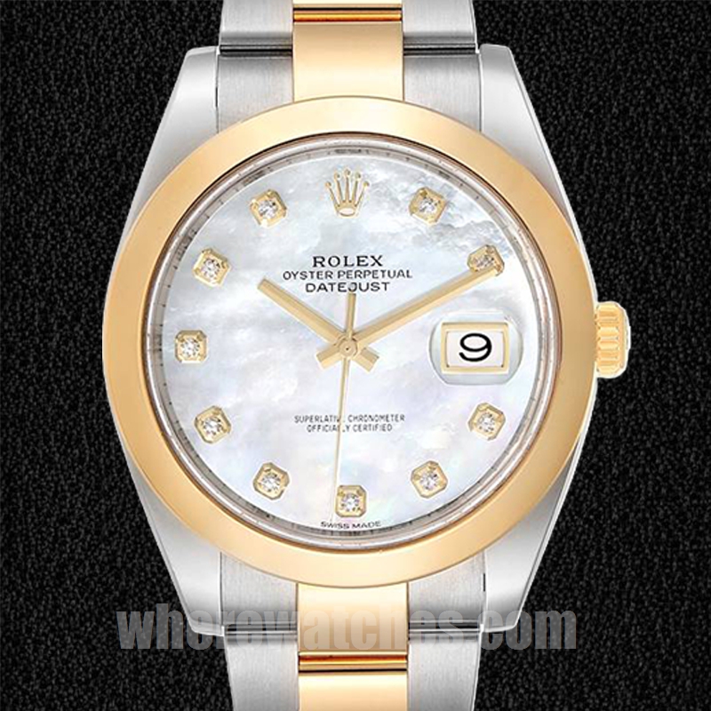 Rolex Datejust m126303-0017 41mm Pour des hommes Cadran en nacre Argenté