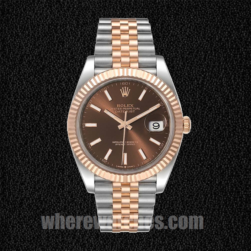 Rolex Datejust Pour des hommes m126331-0002 41mm Bracelet Jubilé Argenté – Image 2