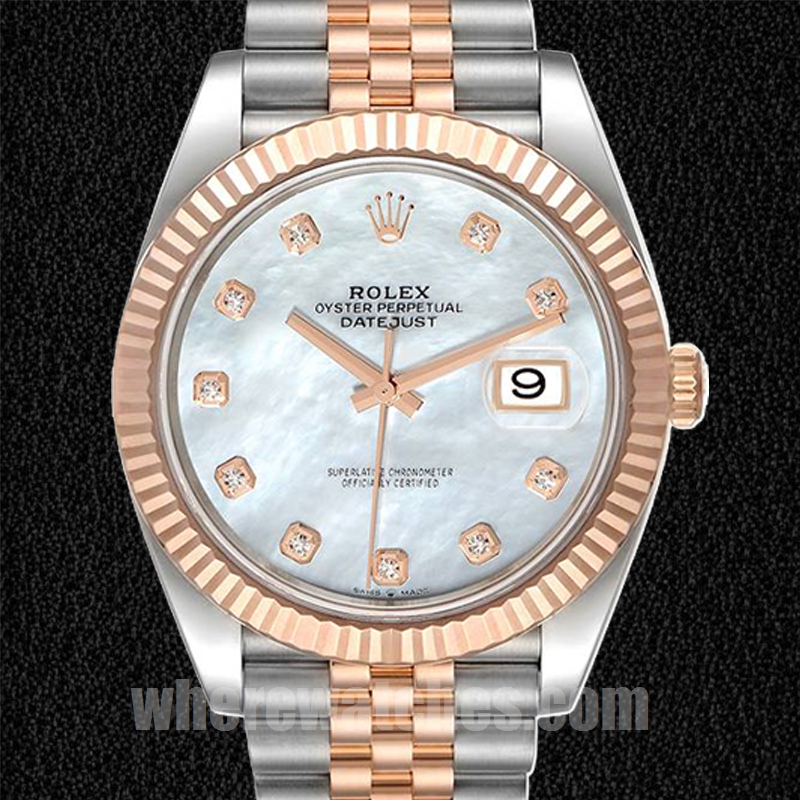 Rolex Datejust Pour des hommes m126331-0014 41mm Cadran en nacre blanche Regardez